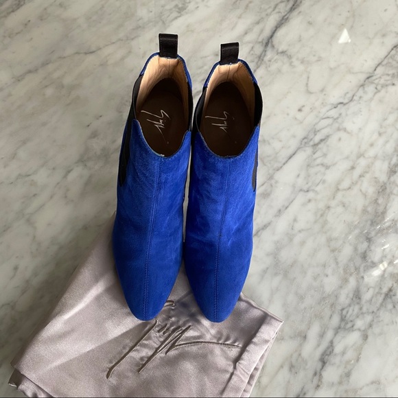 Giuseppe Zanotti blue suede booties - Picture 3 of 7